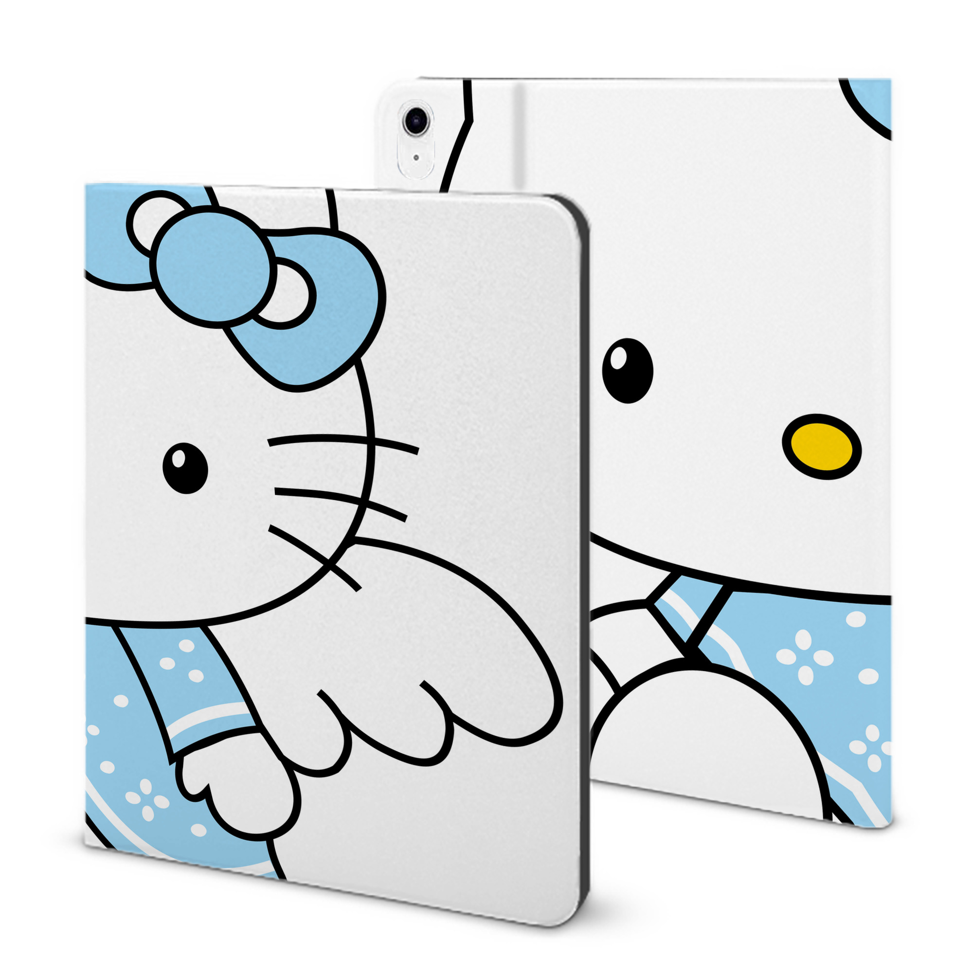 （画像用） Hello Kitty ハローキティ IPad ケース ブック型 PUレザー TPU 耐衝撃 軽量 薄型 ペン収納なし 全面保護 IPad 各モデル対応